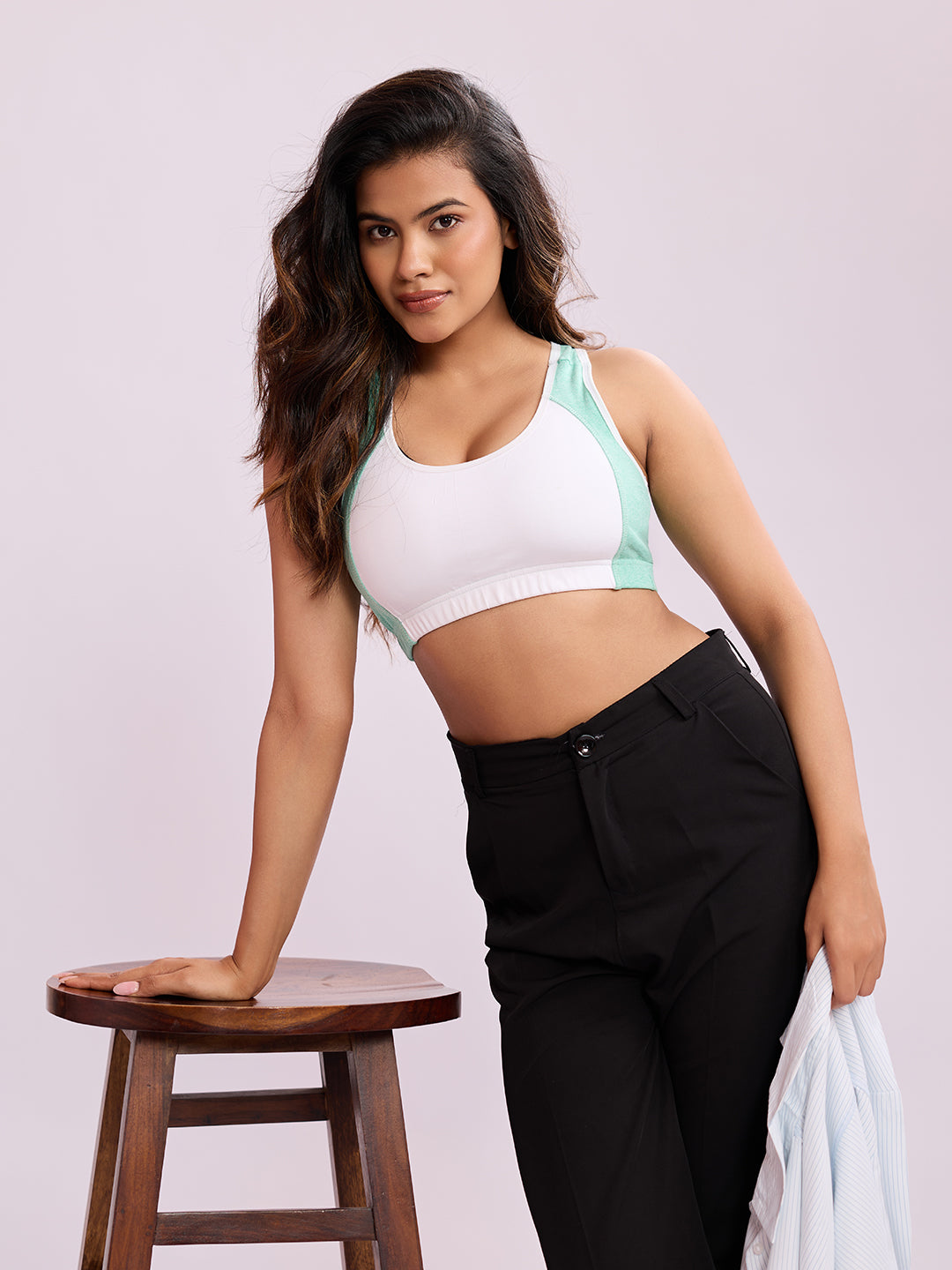 Smooth Contour Bra Top - Milange Green