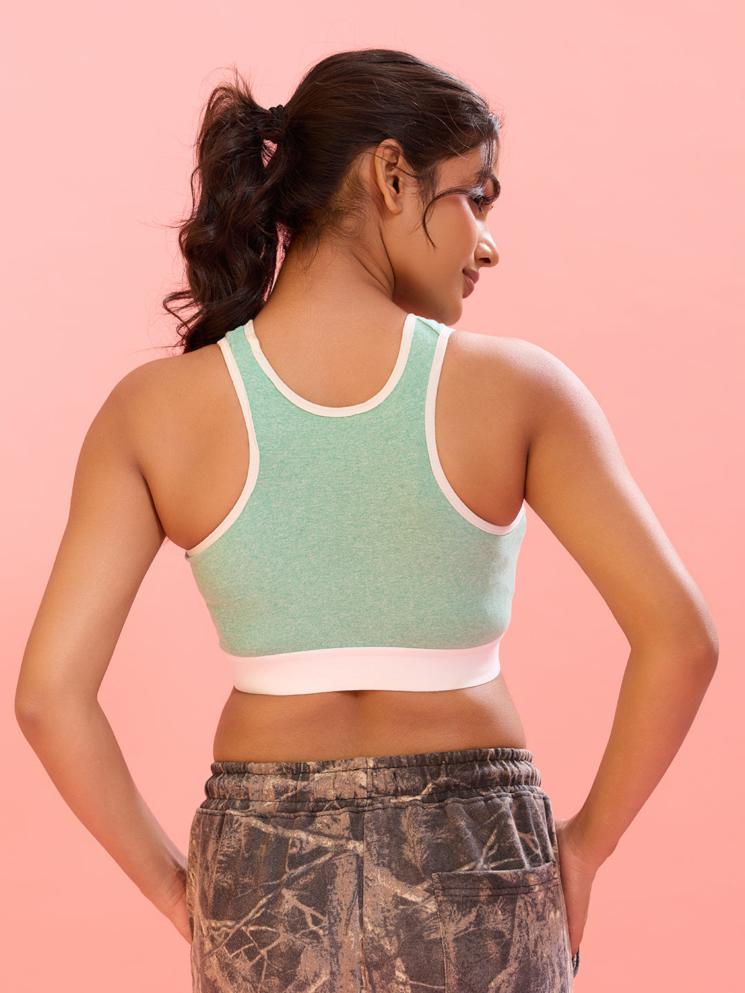 Cloud Soft Seamless Bra - Milange Green