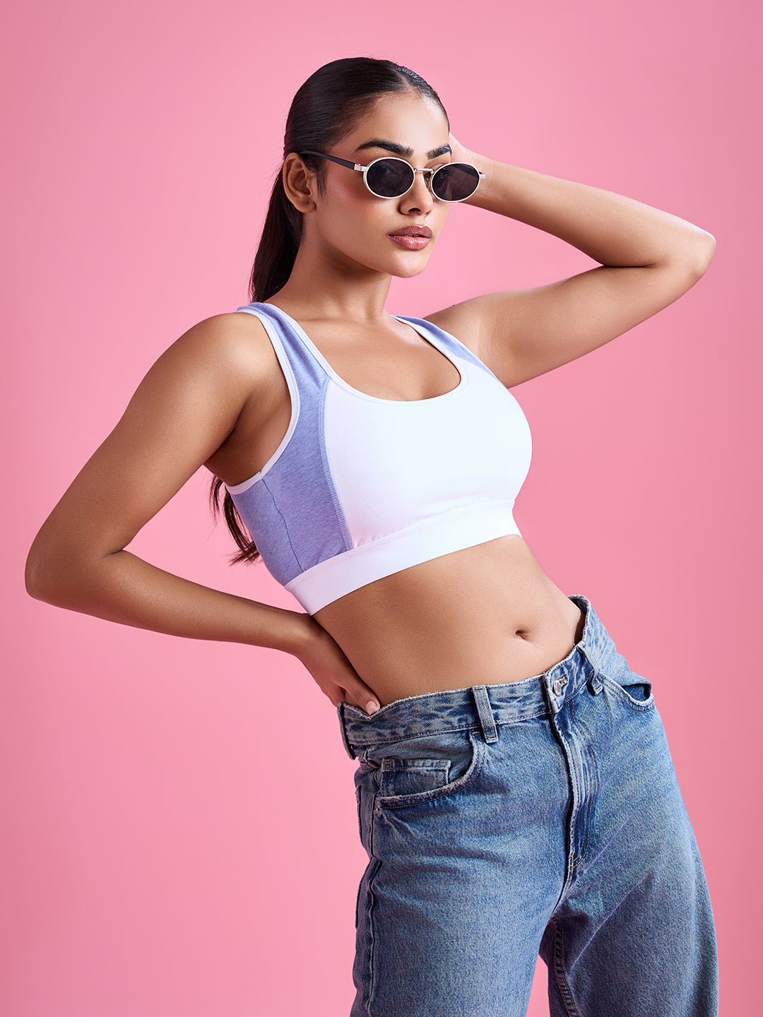 Cloud Soft Seamless Bra - Milange Blue