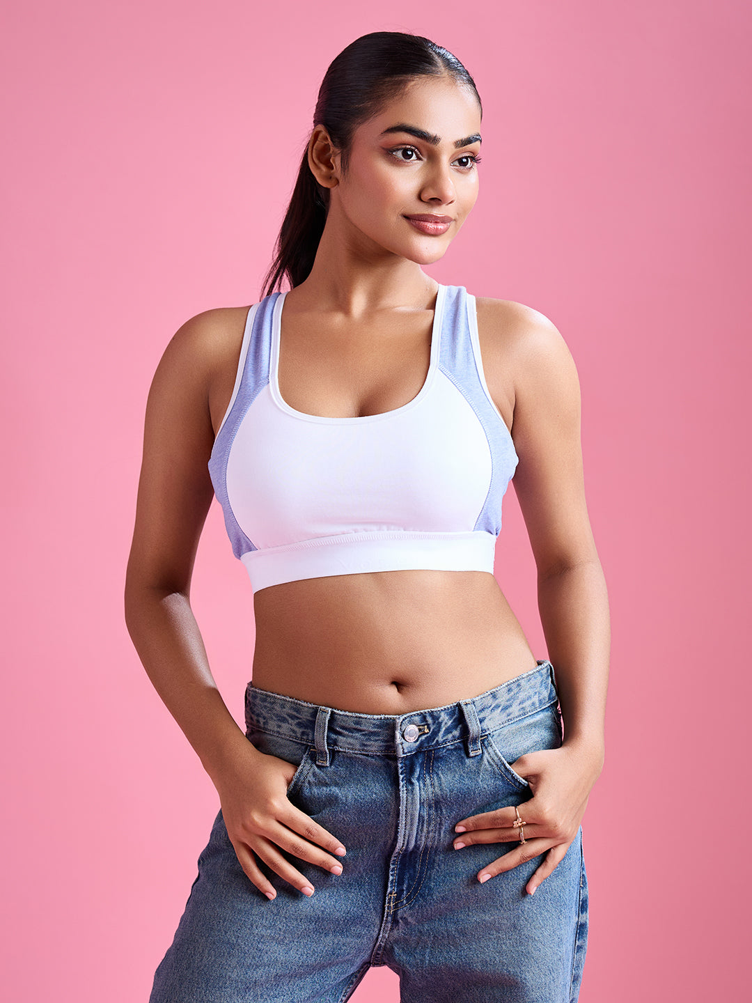 Cloud Soft Seamless Bra - Milange Blue