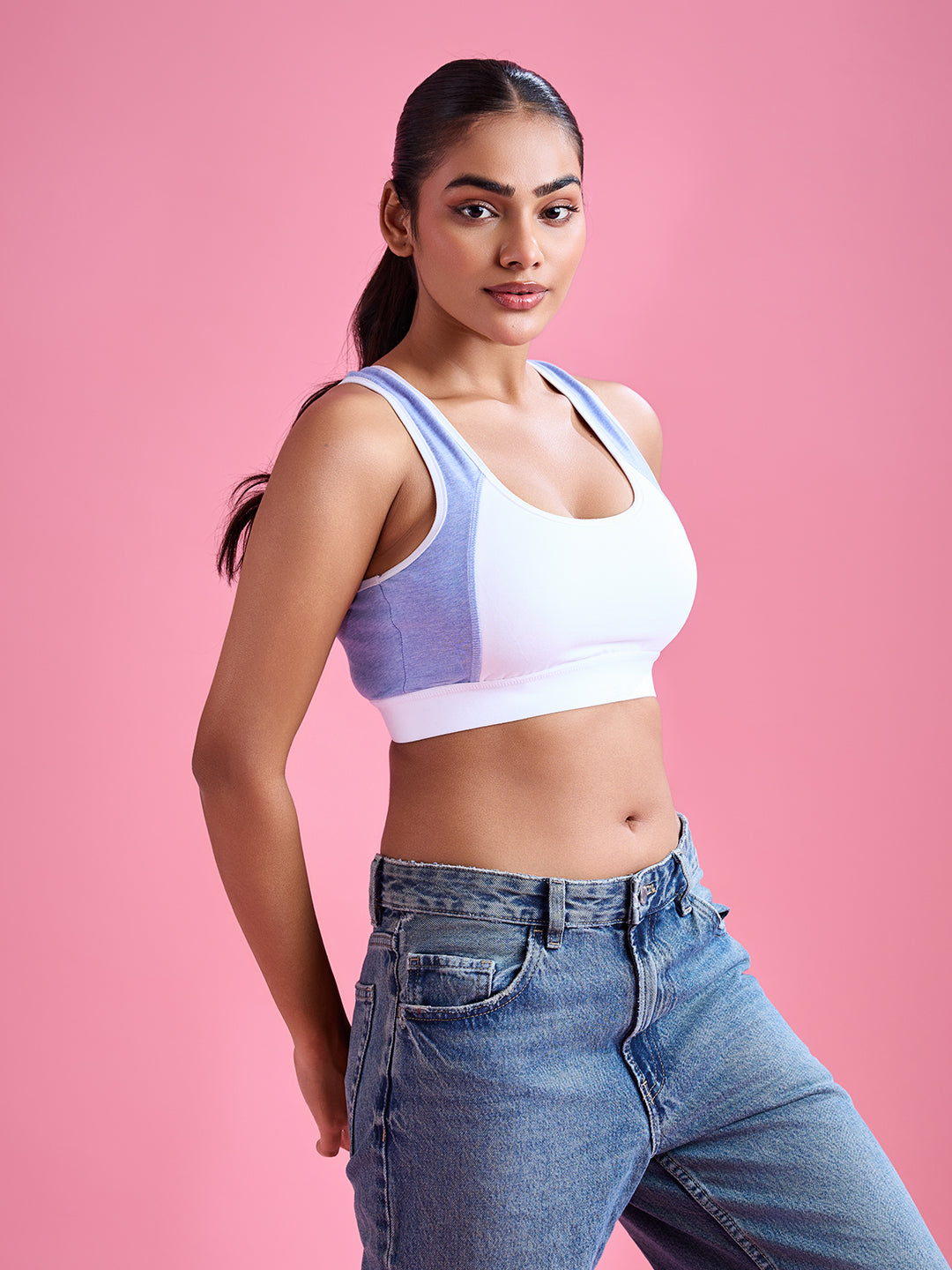 Cloud Soft Seamless Bra - Milange Blue