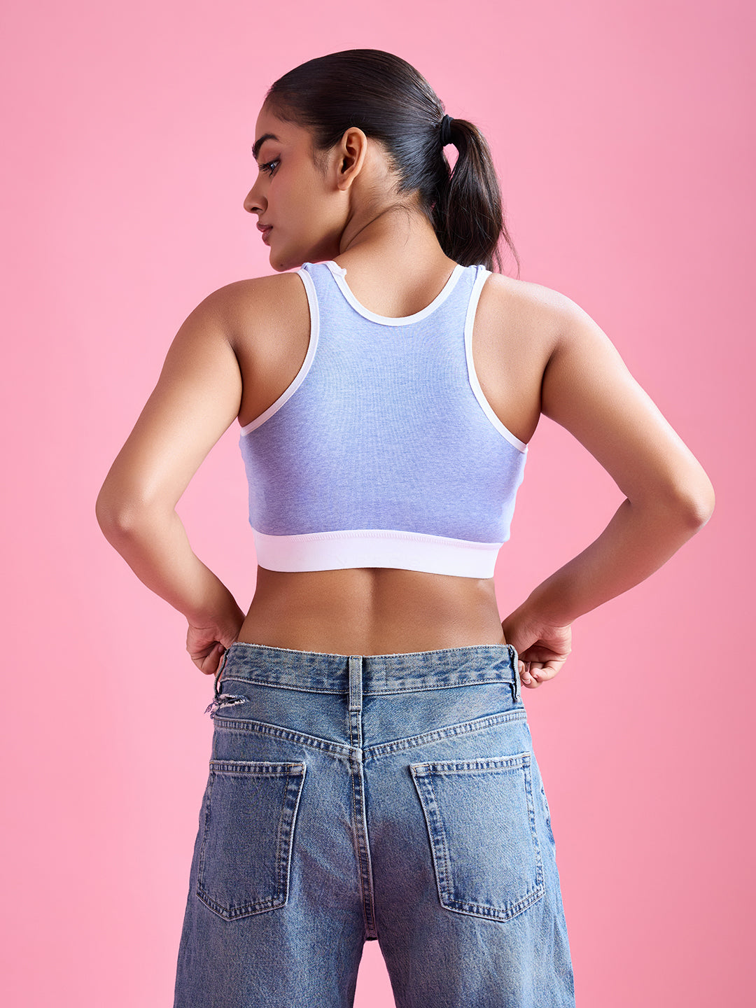 Cloud Soft Seamless Bra - Milange Blue