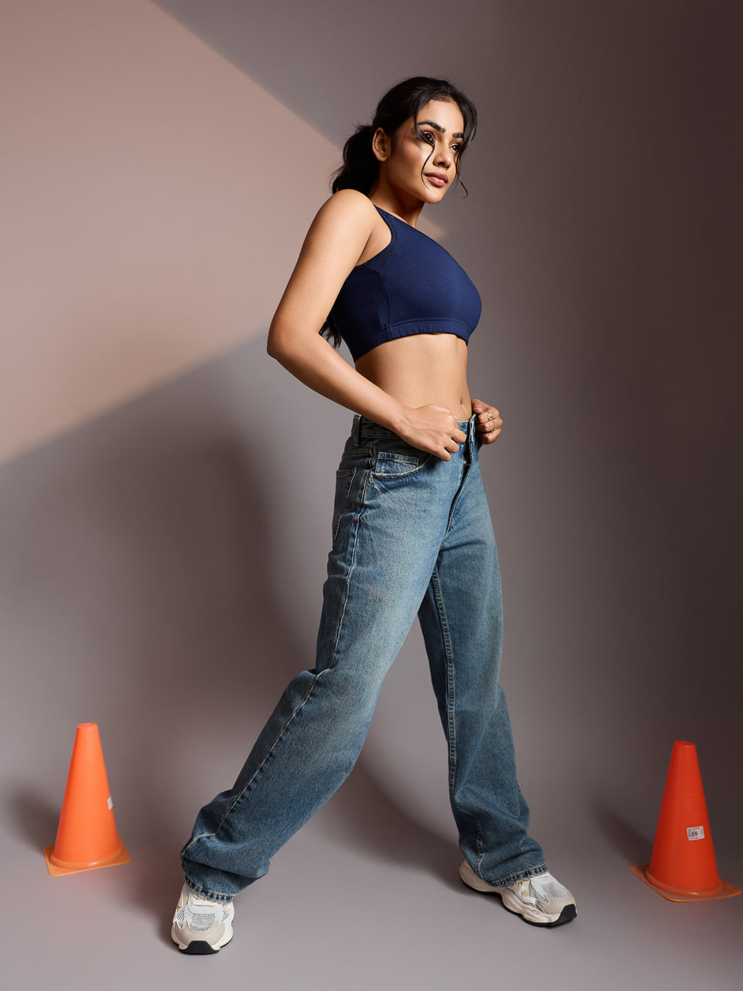 Seamless Ease Bra Top - Navy Blue