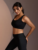 Seamless Ease Bra Top - Black