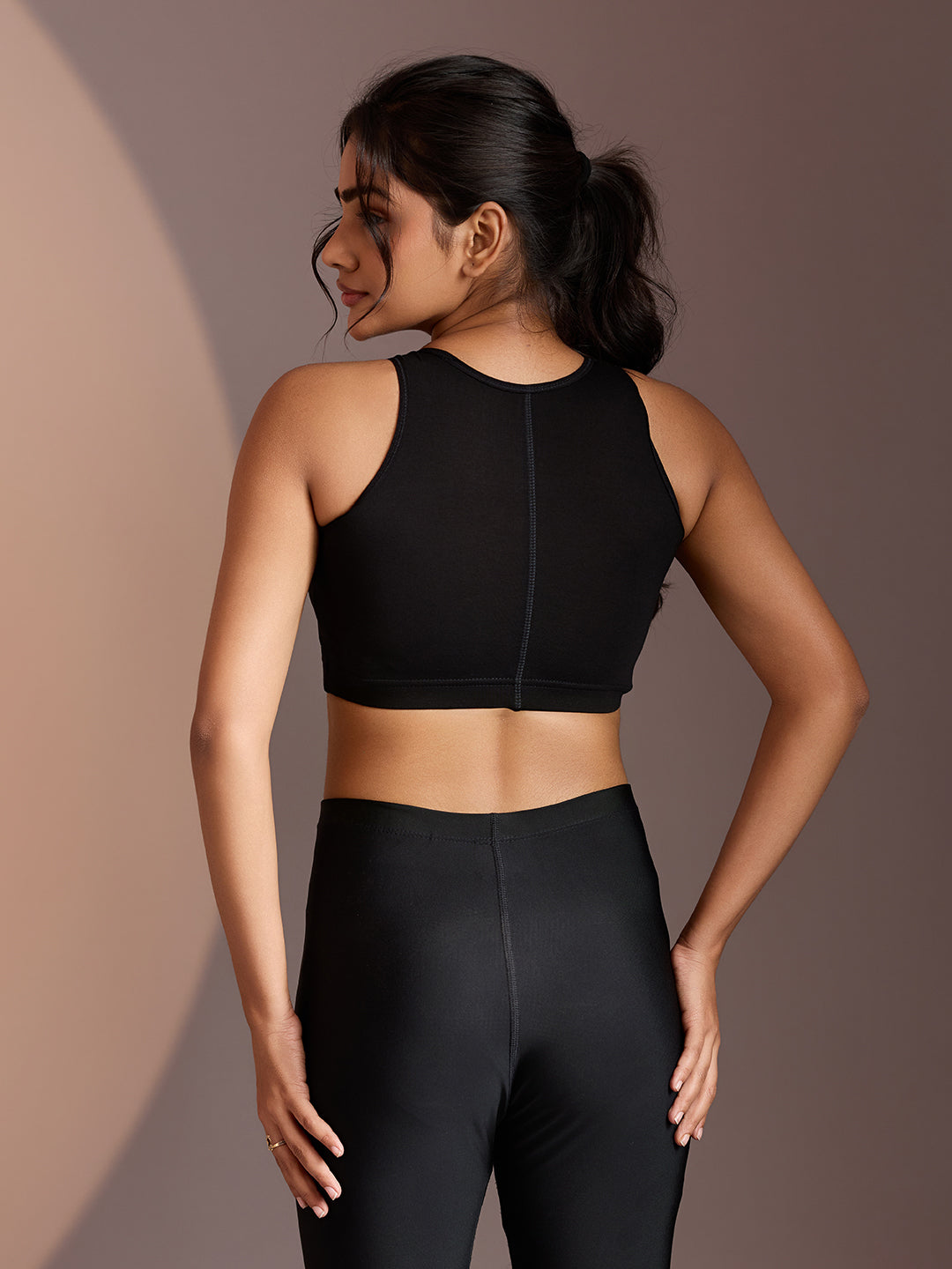 Seamless Ease Bra Top - Black