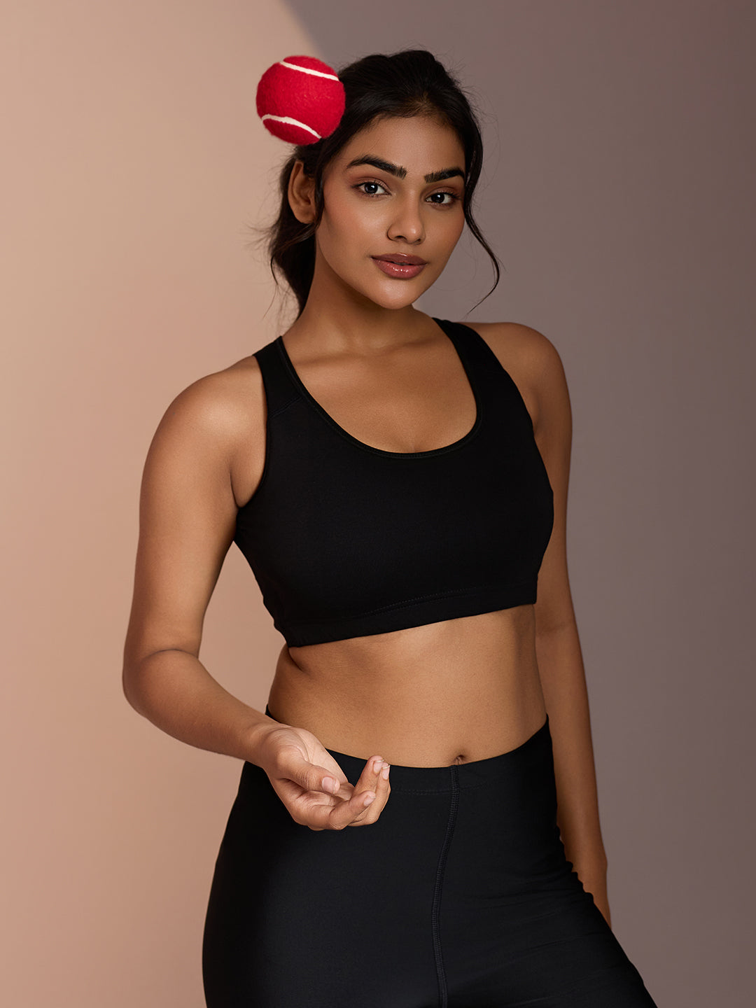 Seamless Ease Bra Top - Black