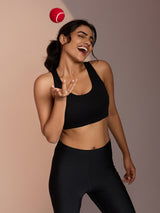 Seamless Ease Bra Top - Black
