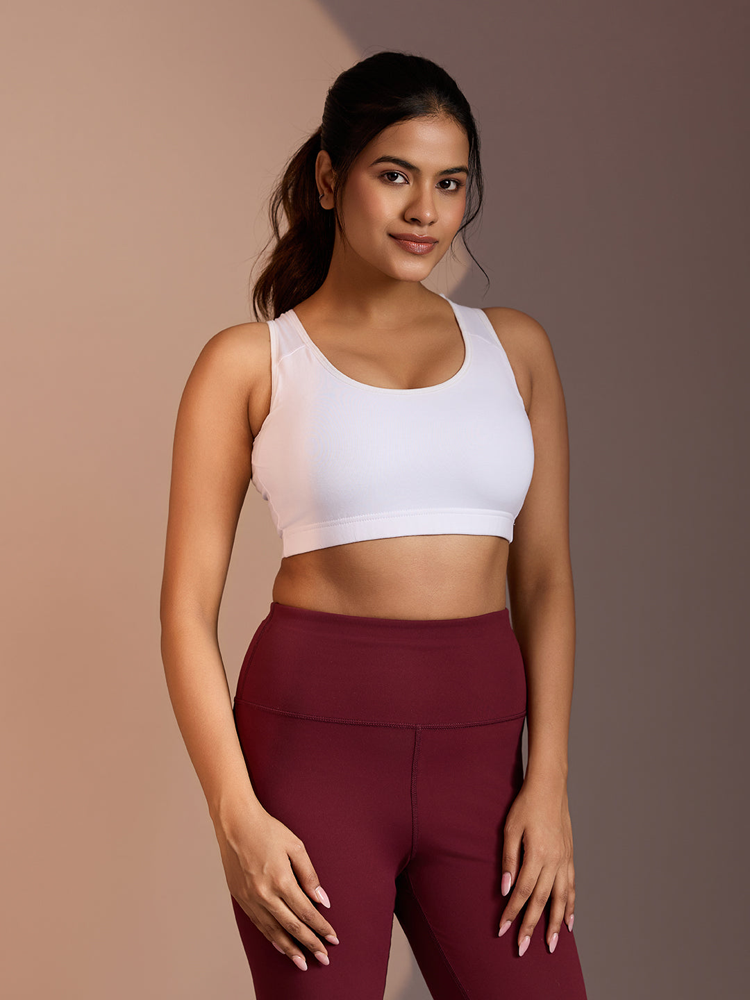 Seamless Ease Bra Top - White