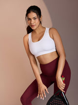 Seamless Ease Bra Top - White