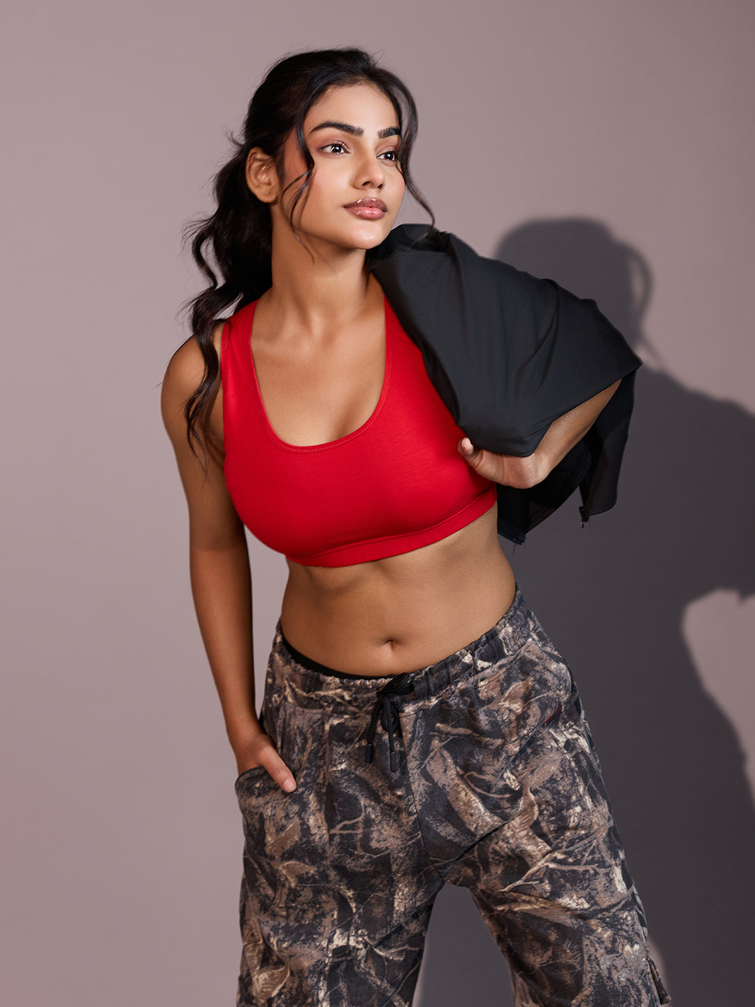 Seamless Ease Bra Top - Red