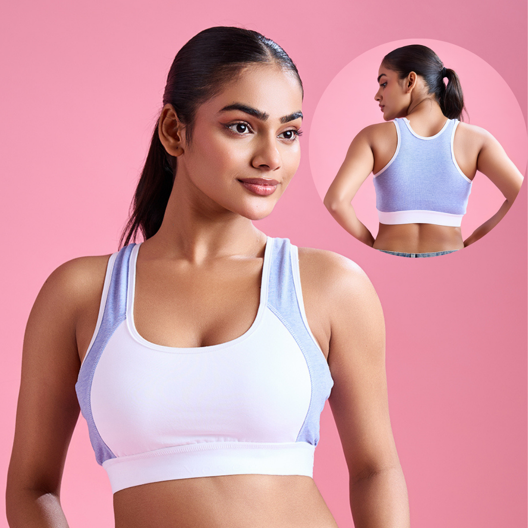 Cloud Soft Seamless Bra - Milange Blue