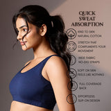 Seamless Ease Bra Top - Navy Blue