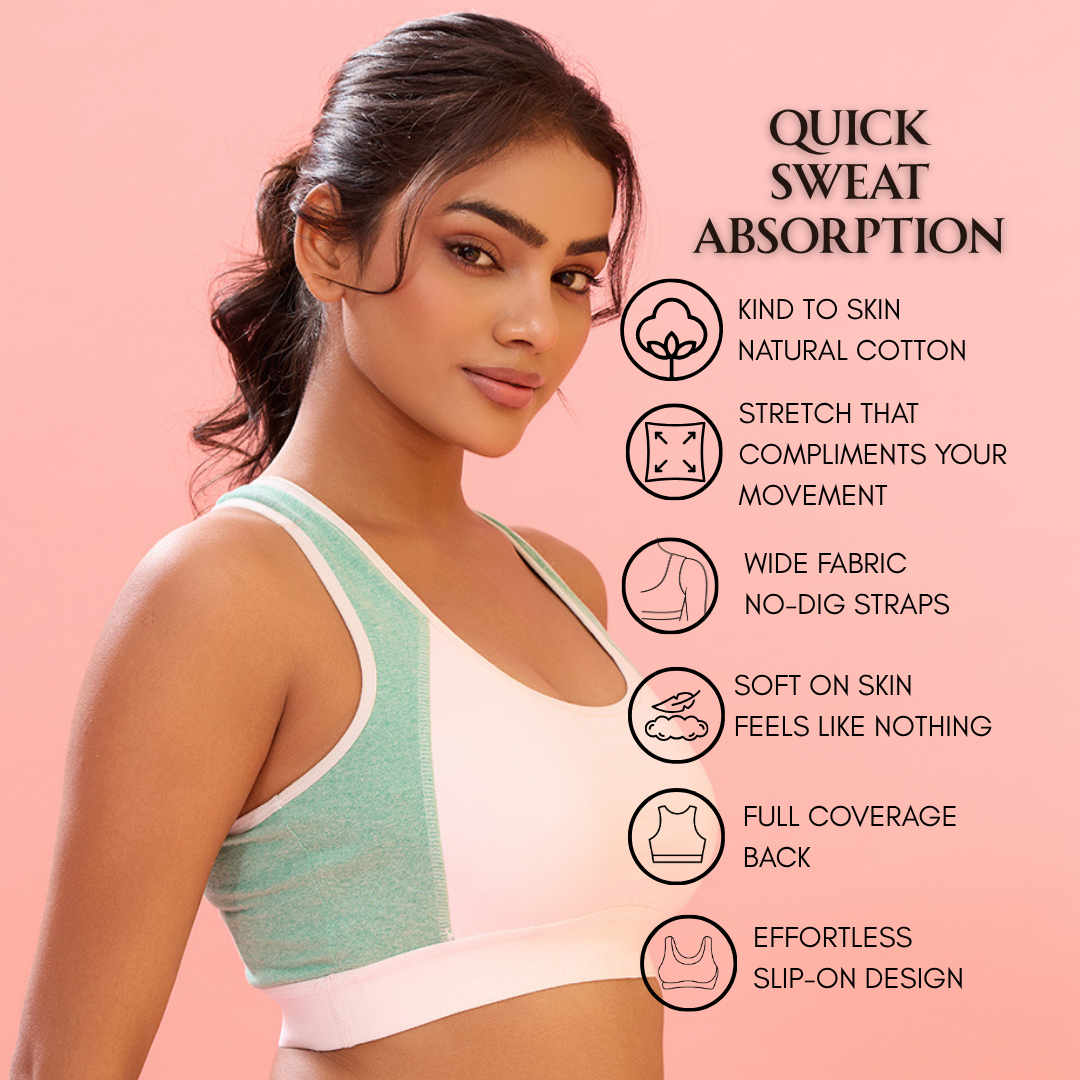 Cloud Soft Seamless Bra - Milange Green