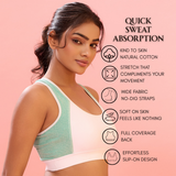 Cloud Soft Seamless Bra - Milange Green