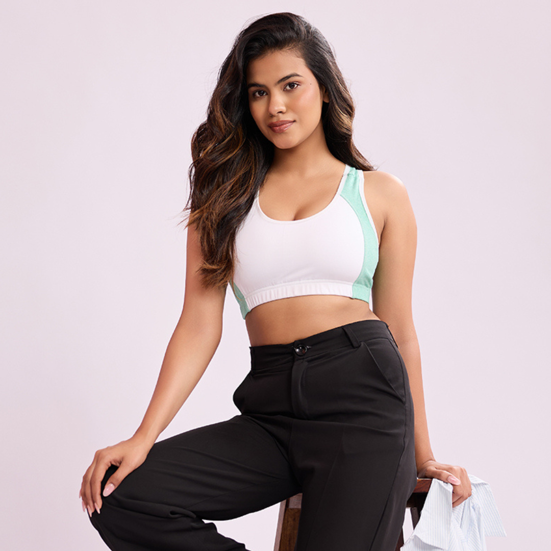 Smooth Contour Bra Top - Milange Green