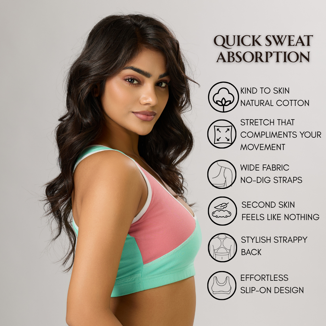 Breeze Breathable Bra - Sea Green