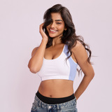 Smooth Contour Bra Top - Milange Blue