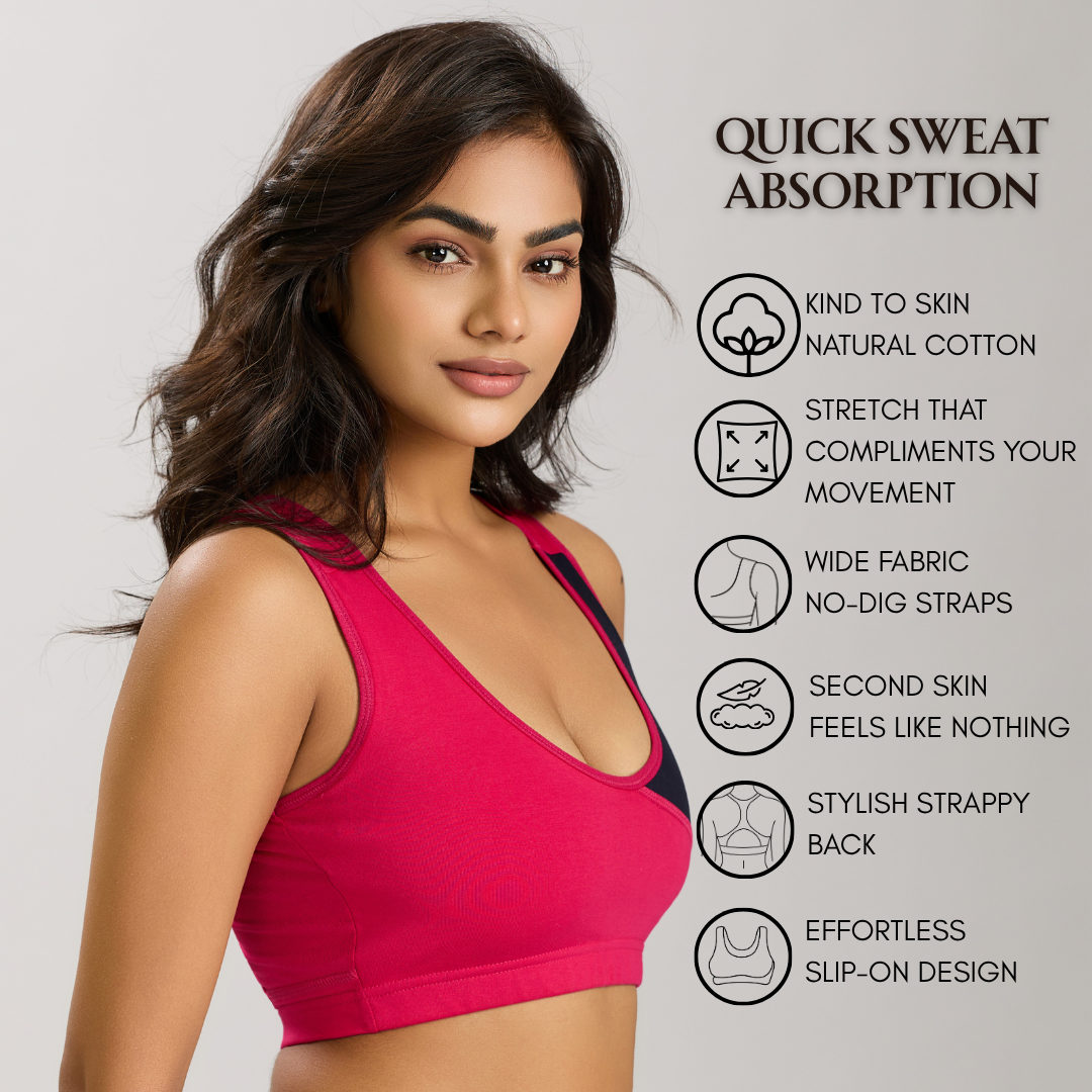 Breeze Breathable Bra - Pink