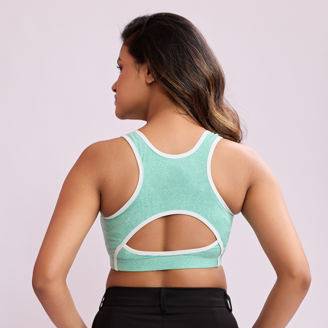 Smooth Contour Bra Top - Milange Green