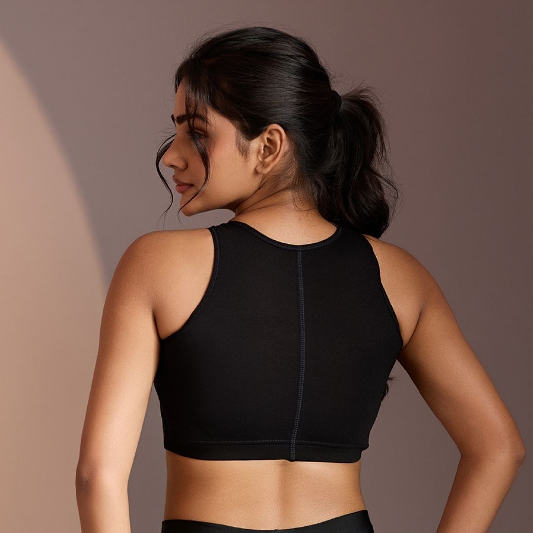 Seamless Ease Bra Top - Black