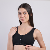 Corduroy Soft Padded Ease Bra - Black