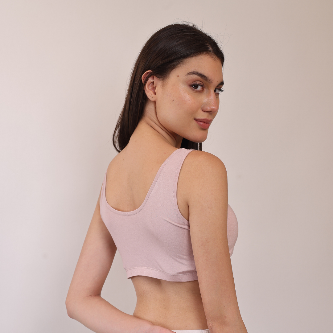 Solid Ease Comfort Padded Bra - Light Mauve Pink