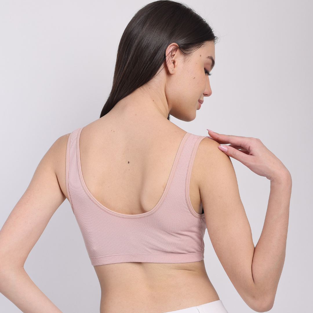 Corduroy Soft Padded Ease Bra - Dusty rose