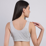 Swiss Dot Padded Bra - Grey