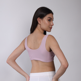 Corduroy Soft Padded Ease Bra - Light Mauve Pink