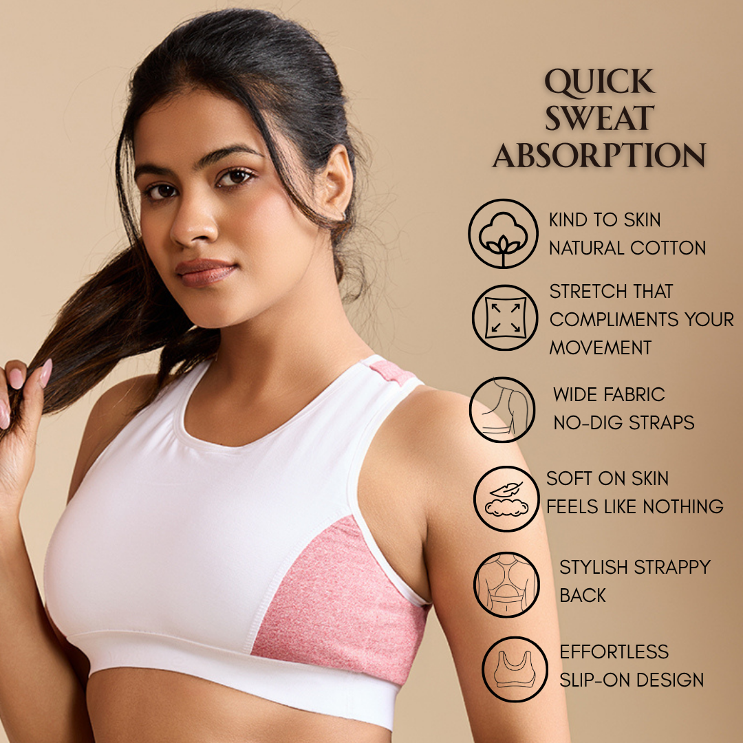 Air Touch Seamless Bra – Milange Pink