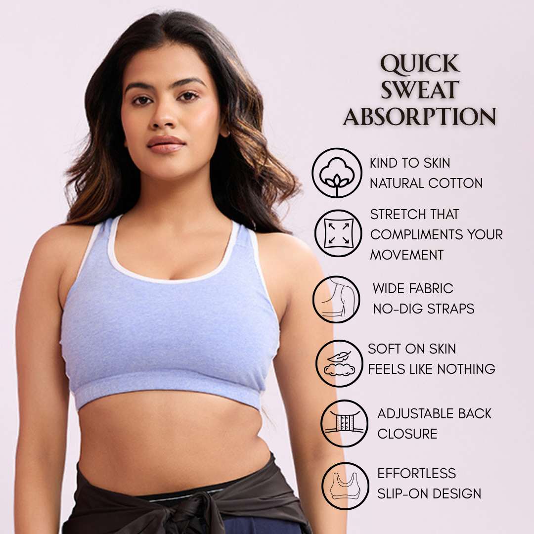 Daily Ease Bra Top - Milange Blue