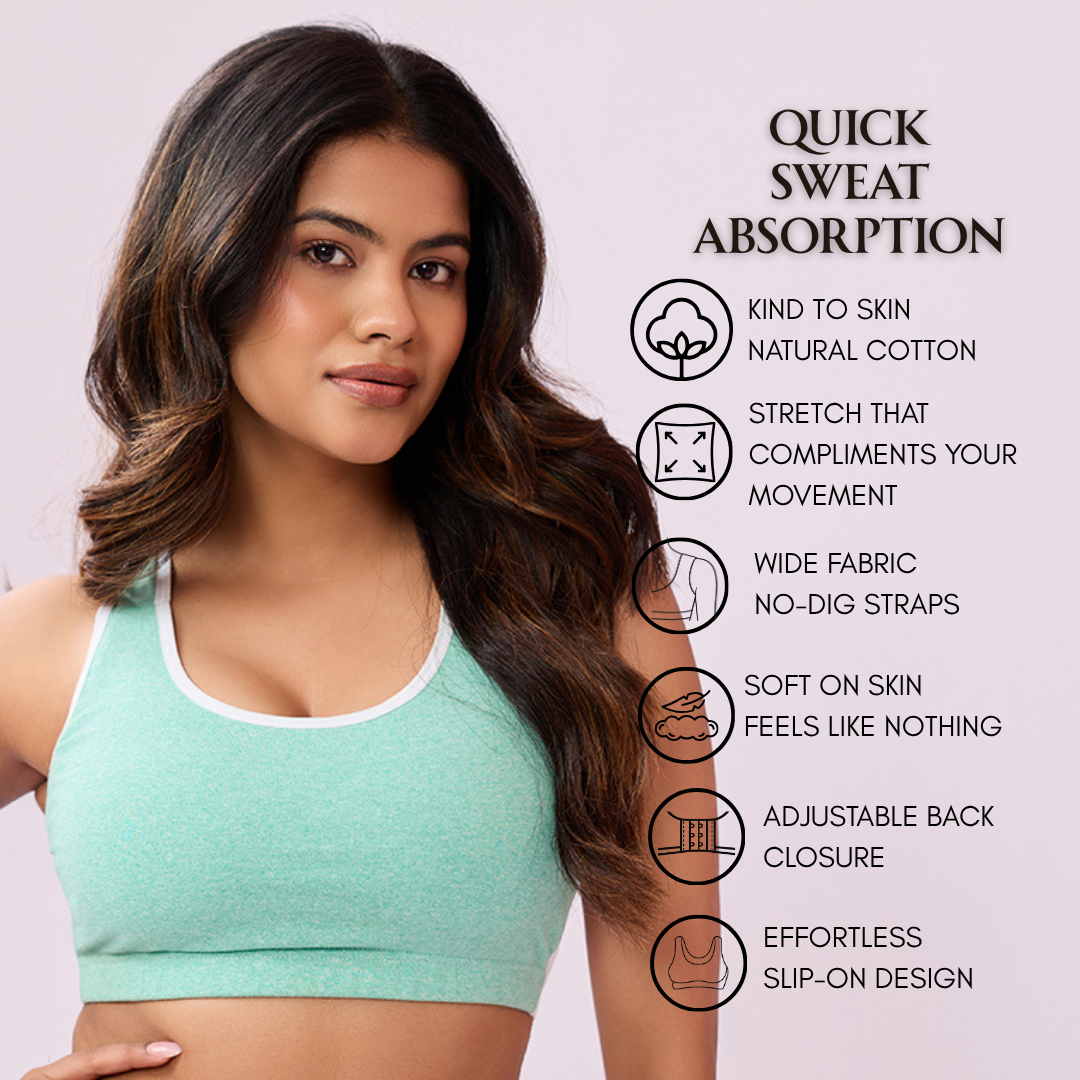Daily Ease Bra Top - Milange Green