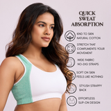 Smooth Contour Bra Top - Milange Green