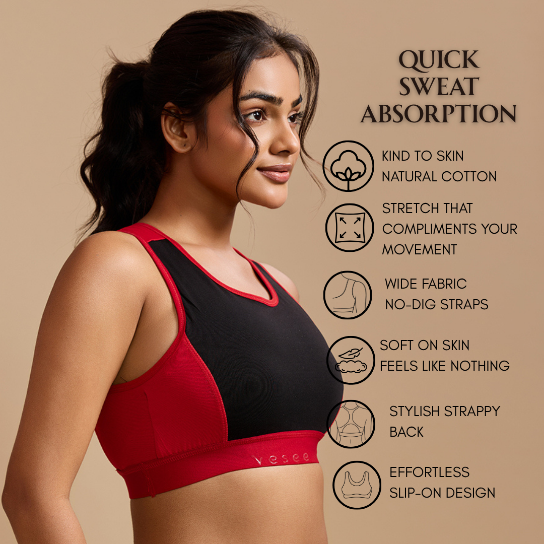Air Touch Seamless Bra – Red