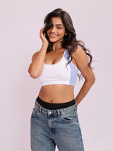 Smooth Contour Bra Top - Milange Blue