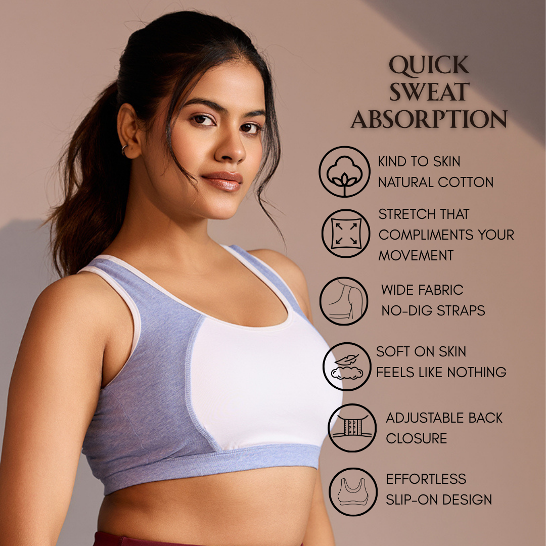 All Day Comfort Bra – Milange Blue