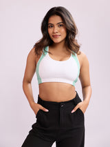 Smooth Contour Bra Top - Milange Green