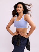 ⁠Daily Ease Bra Top - Milange Blue