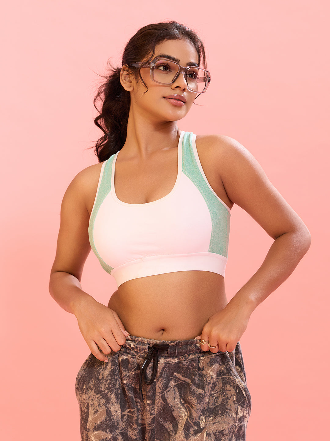 ⁠Cloud Soft Seamless Bra - Milange Green