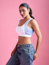 ⁠Cloud Soft Seamless Bra - Milange Blue