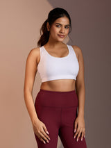 Seamless Ease Bra Top - White