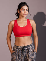 Seamless Ease Bra Top - Red