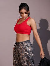 Seamless Ease Bra Top - Red
