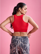 ⁠Cloud Soft Seamless Bra - Red