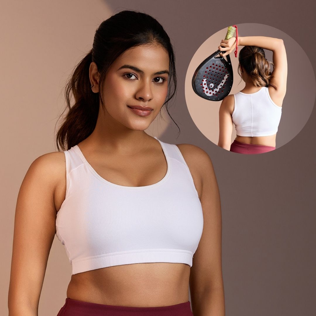 Seamless Ease Bra Top - White