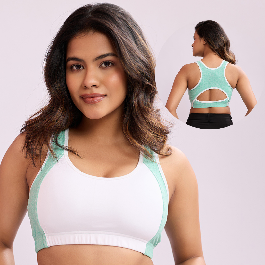 Smooth Contour Bra Top - Milange Green