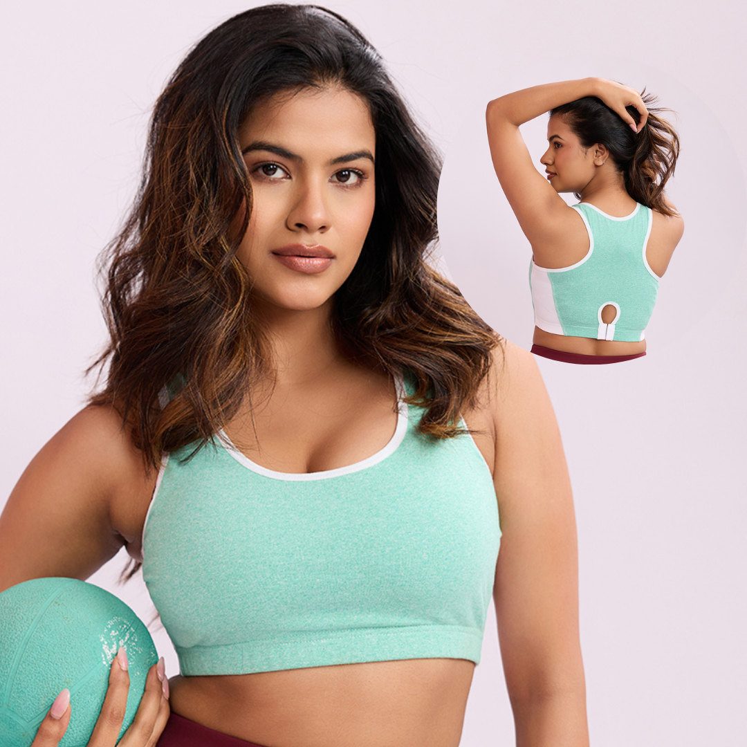 ⁠Daily Ease Bra Top - Milange Green