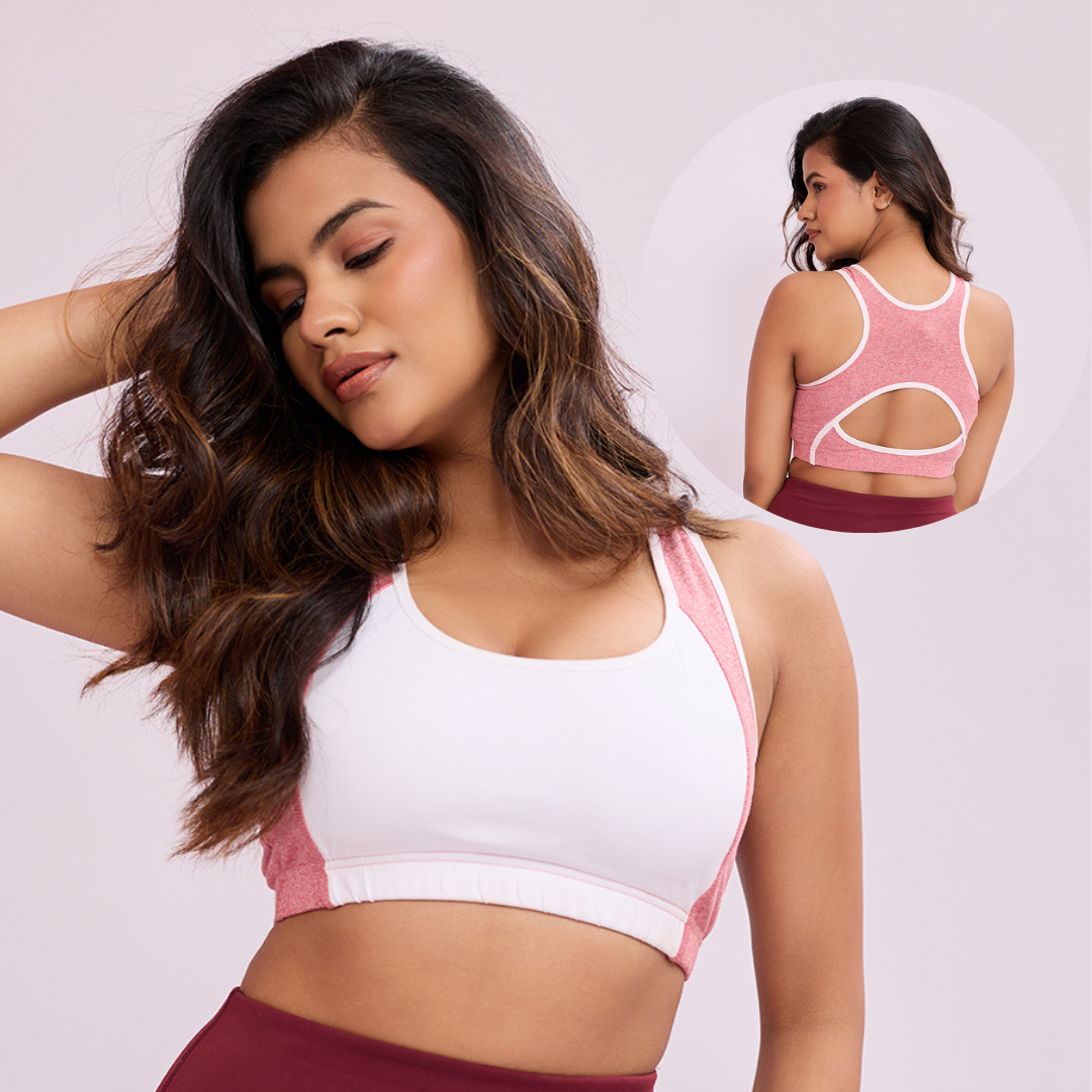 Smooth Contour Bra Top - Milange Pink