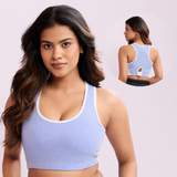 ⁠Daily Ease Bra Top - Milange Blue