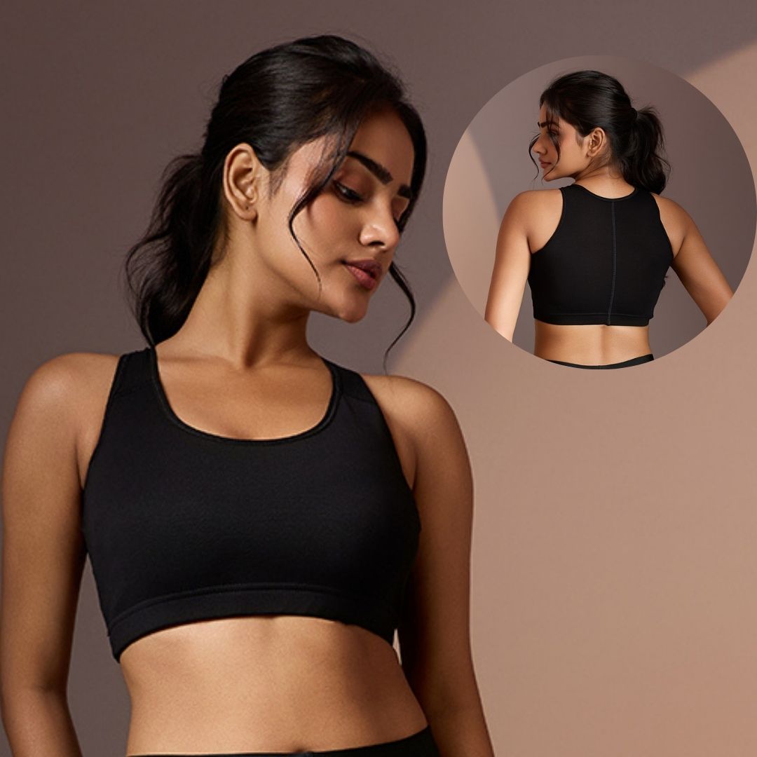 Seamless Ease Bra Top - Black